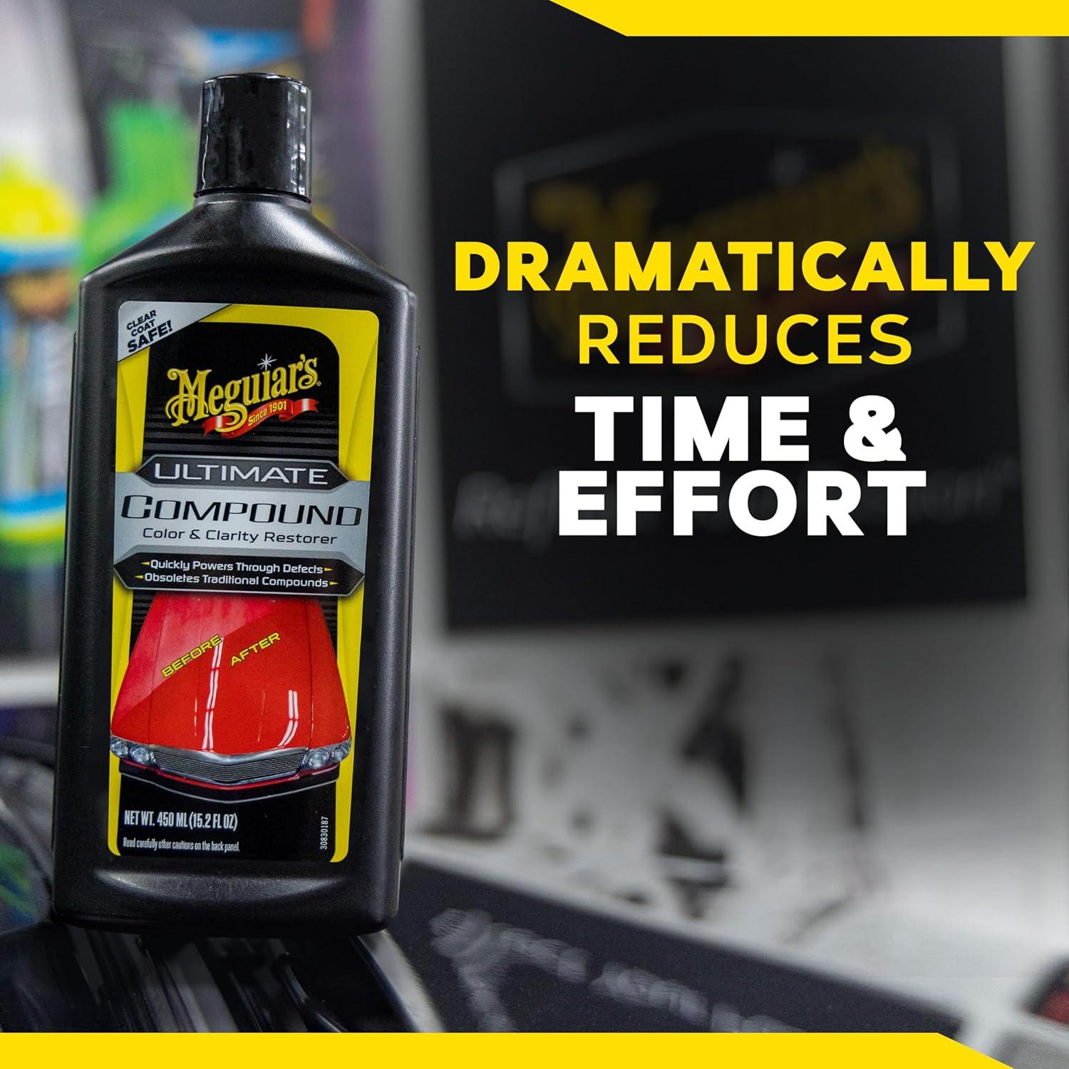 imageMeguiars Ultimate Compound  ProGrade Car Scratch Remover Paint Correction Compound That Removes Defects While Adding Gloss and Shine Single Stage and Clear Coat Scratch Remove 152 Oz