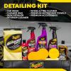 imageMeguiars Car Cleaning Kit with Car Wash Soap Wax Microfiber Towels and More Car Cleaning ProductsKit  Supreme Shine Towels