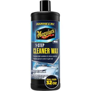 imageMeguiars M5032 MarineRV One Step Cleaner Wax EasytoUse Marine Wax for Boats and RVs That Removes Light Defects Restores Color Brilliance and Protects the Surface 32 Fl Oz32 Fl Oz Pack of 1