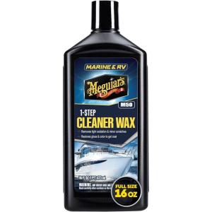 imageMeguiars M5032 MarineRV One Step Cleaner Wax EasytoUse Marine Wax for Boats and RVs That Removes Light Defects Restores Color Brilliance and Protects the Surface 32 Fl Oz16 Fl Oz Pack of 1