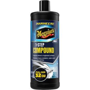 imageMeguiars M6732 MarineRV One Step Compound Remove Oxidation Stains Scratches and Water Spots Restore The Color and Shine of Fiberglass Gel Coat Finishes 32 Oz BottleOneStep Compound 32 Oz