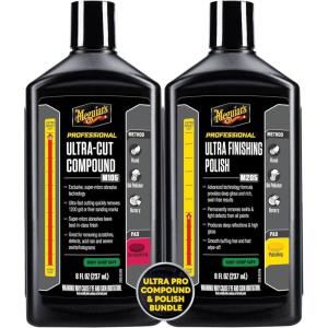 imageMeguiars Mirror Glaze Bundle Compound and Polish Kit for a Lasting Scratch Free Exterior Gloss Featuring Our Mirror Glaze M105 UltraCut Compound and Mirror Glaze M205 UltraFinishing Polish8 Oz