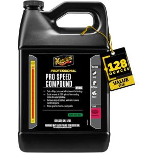 imageMeguiars Pro Speed Compound M10032  FastCutting Compound for Heavy Scratch and Swirl Removal  Professional Car Polish  Compound That Removes up to 1200 Grit Sanding Marks 32 Oz1 Gallon