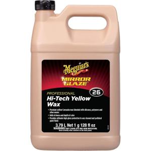 imageMeguiars Professional HiTech Yellow Wax M2601  Pro Yellow Carnauba Wax with a Deep Gloss ampamp Shine and a LongLasting Protection Easy to Use Liquid Wax with Professional Results 1 Gal 128 Oz256 Fl Oz Pack of 5