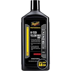imageMeguiars Professional HiTech Yellow Wax M2601  Pro Yellow Carnauba Wax with a Deep Gloss ampamp Shine and a LongLasting Protection Easy to Use Liquid Wax with Professional Results 1 Gal 128 Oz16 Fl Oz Pack of 1