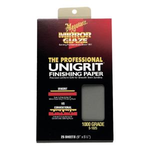 imageMeguiars S1225 Mirror Glaze 12 Grit Unigrit Finishing Paper  25 Sheets1000 grit