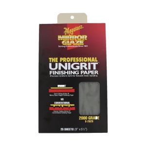 imageMeguiars S1225 Mirror Glaze 12 Grit Unigrit Finishing Paper  25 Sheets9in x 512in