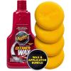 imageMeguiars A1216 Cleaner Wax and Supreme Shine 4quot Foam Applicator Pads Bundle16 Oz Wax  Pads Bundle