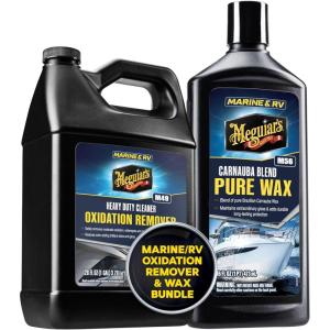 imageMeguiars MarineRV Heavy Duty Oxidation Remover and Pure Wax Carnauba Blend  1 Gallon and 16 Oz