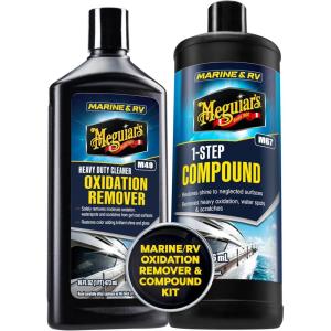 imageMeguiars MarineRV Oxidation Remover and One Step Compound 16 oz and 32 oz Remove Oxidation Scratches Stains from GelCoat and Fiberglass