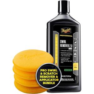 imageMeguiars Swirl Remover ampamp Supreme Shine Applicator Pads  16 Oz Scratch ampamp Swirl Remover with 4 Foam Applicator Pads