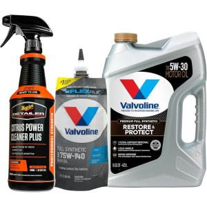 imageMeguiars x Valvoline Ultimate Engine Care Bundle with Citrus Power Cleaner Plus Degreaser Valvoline Restore ampamp Protect Full Synthetic 5W30 Motor Oil  FlexFill Full Synthetic SAE 75W90 Gear Oil
