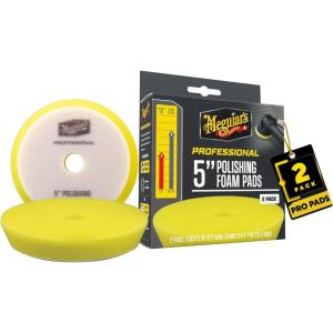 imageMeguiars 5quot Polishing Foam Pads  M5PFP2  Professional Foam Pad for Polishing use with Meguiars Polishes for Removing Light Defects Scratches ampamp Swirls or use with OneStep Products 2 Pack