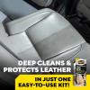 imageMeguiars Leather Care Kit  This Car Care Kit Includes a Premium Car Leather Cleaner and Conditioner Drill Backing Plate Cleaning Disc Microfiber to Effectively Deep Clean Nourish ampamp Protect Kit