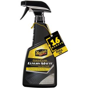 imageMeguiars Gold Class Luxury Matte  Adds Protection to Rubber Vinyl Plastic ampamp Leather Surfaces Without Slickness  Provides UV Fading Protection NonSlippery Protectant Spray 16 oz